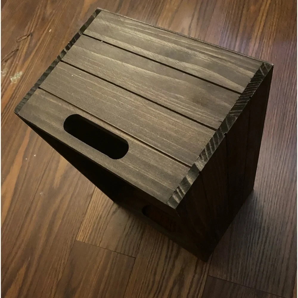 Wood and Chalk Storage Bin Home Decor Office Supplies